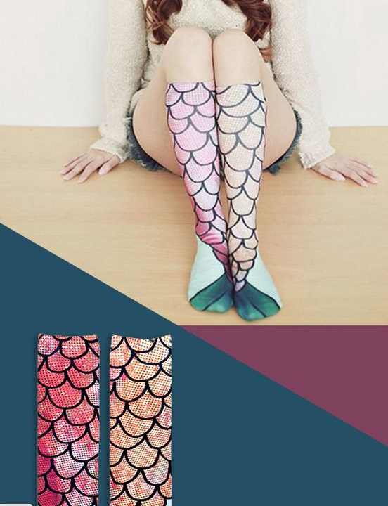 F8191 Mermaid Knee High Socks
